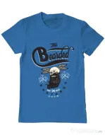 Tricou ADLER barbat The bearded bastards Albastru azuriu