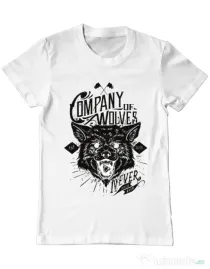 Tricou ADLER barbat Company of wolves Alb
