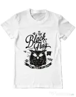 Tricou ADLER barbat The black flag owl Alb