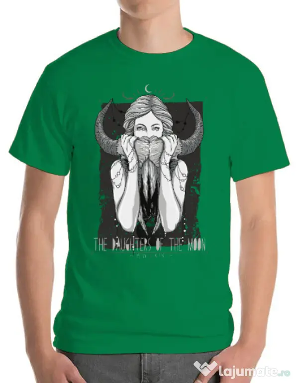 Tricou ADLER barbat The Daughters Of The Moon Verde mediu