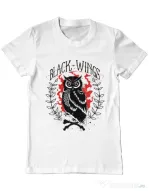 Tricou ADLER barbat Black wings Alb