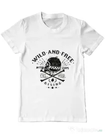 Tricou ADLER barbat Wild and free Alb