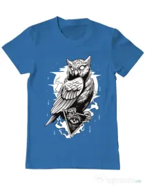 Tricou ADLER barbat Owl Albastru azuriu