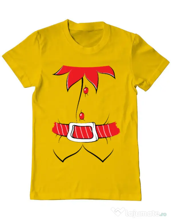 Tricou ADLER barbat Santa helper Galben