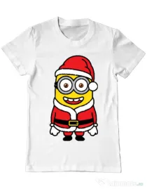 Tricou ADLER barbat Santa minions Alb