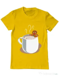 Tricou ADLER barbat Gingerbread man Galben