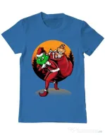 Tricou ADLER barbat Grinch stole Christmas Albastru azuriu