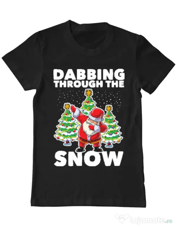 Tricou ADLER barbat Dabbing Santa Negru