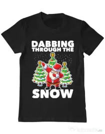 Tricou ADLER barbat Dabbing Santa Negru