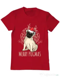 Tricou ADLER barbat Merry pugmas Rosu