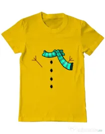 Tricou ADLER barbat Snowman Galben