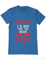 Tricou ADLER barbat Here for the beer Albastru azuriu