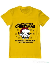 Tricou ADLER barbat Christmas Trooper Galben