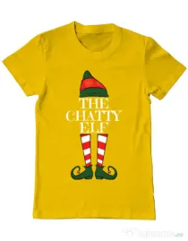 Tricou ADLER barbat The chatty elf Galben