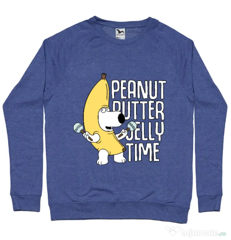 Bluza ADLER barbat Peanut butter jelly time Albastru melanj