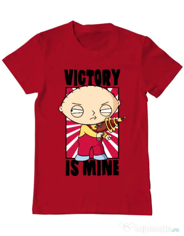 Tricou ADLER barbat Victory is mine Rosu