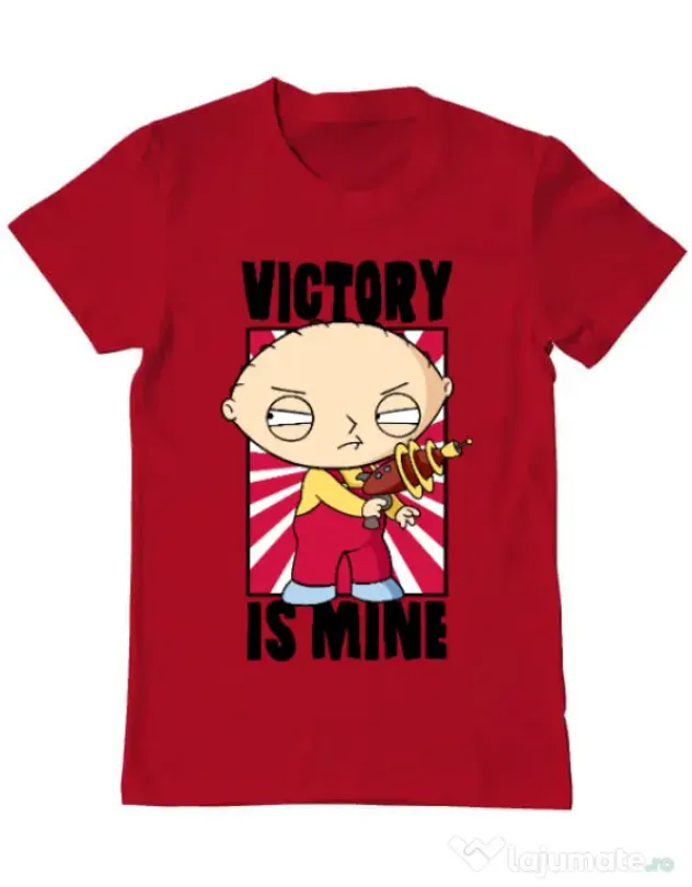 Tricou ADLER barbat Victory is mine Rosu