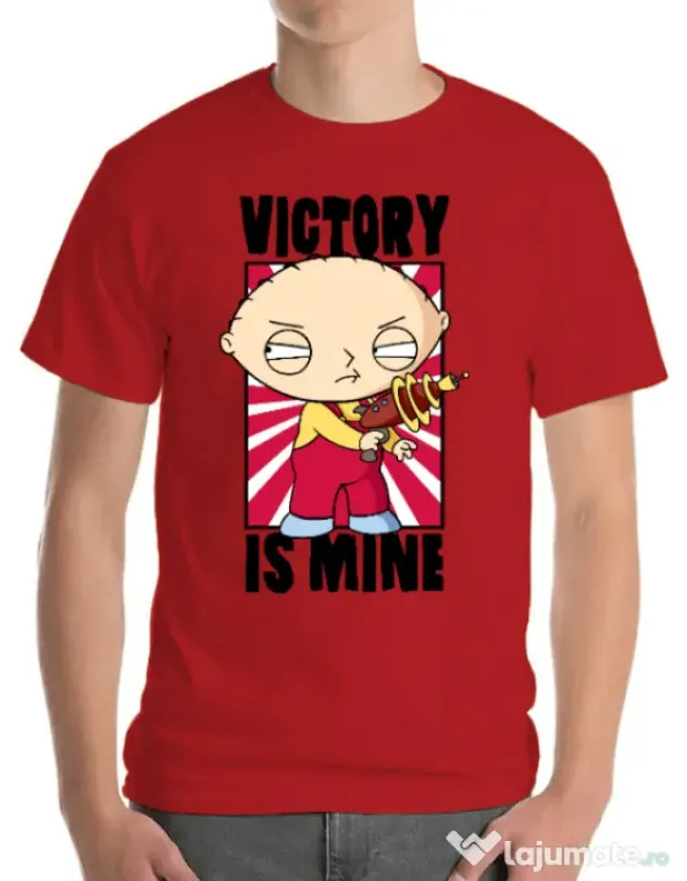Tricou ADLER barbat Victory is mine Rosu