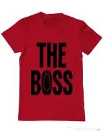 Tricou ADLER barbat The boss Rosu