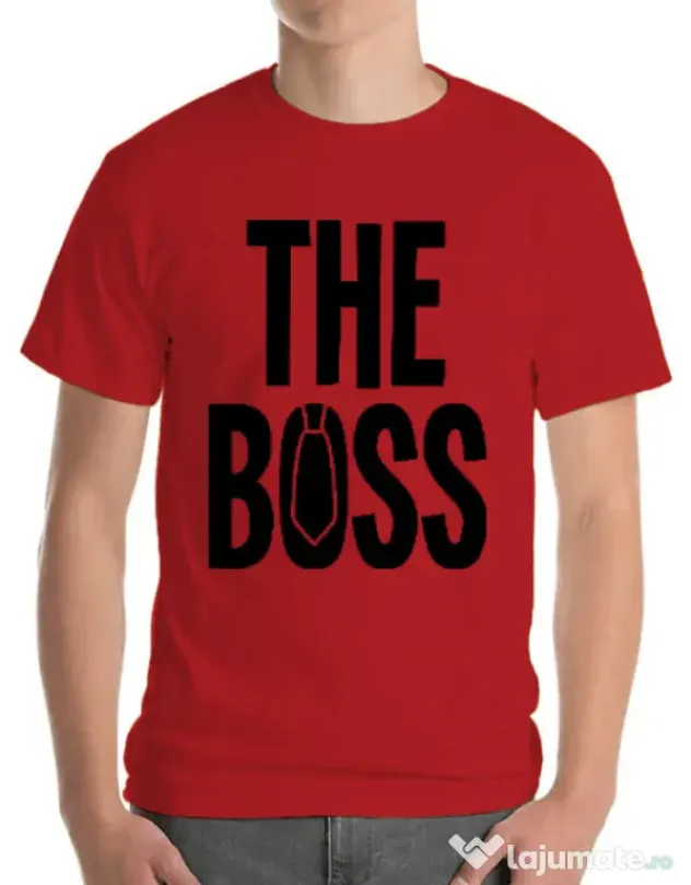 Tricou ADLER barbat The boss Rosu