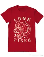 Tricou ADLER barbat Lone tiger Rosu