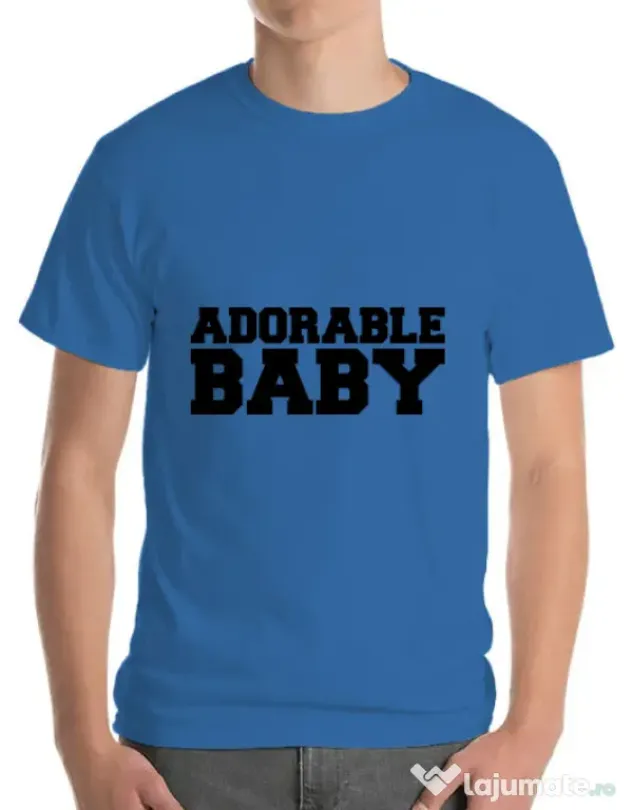 Tricou ADLER barbat Adorable baby Albastru azuriu