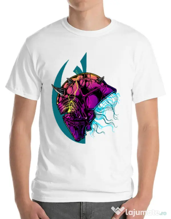 Tricou ADLER barbat Helmet Alb