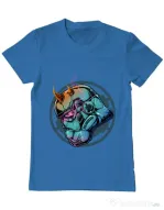 Tricou ADLER barbat Helmet demons Albastru azuriu