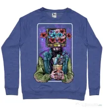 Bluza ADLER barbat Human milenial Albastru melanj