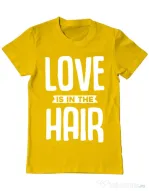 Tricou ADLER barbat Love is in the hair Galben