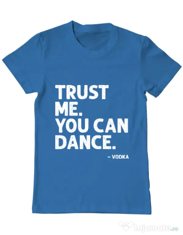 Tricou ADLER barbat You can dance Albastru azuriu
