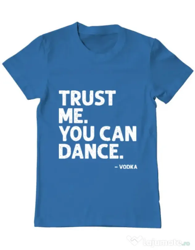 Tricou ADLER barbat You can dance Albastru azuriu