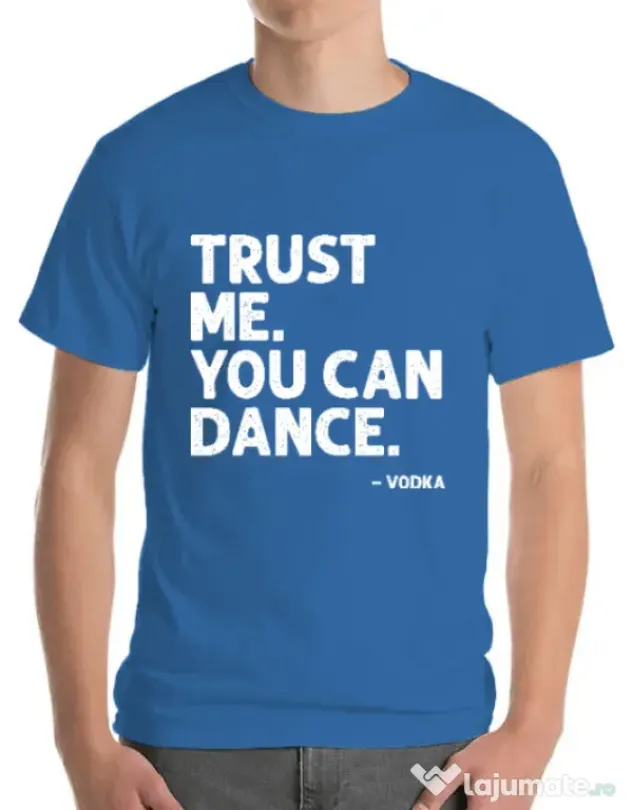 Tricou ADLER barbat You can dance Albastru azuriu