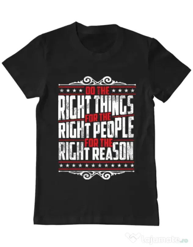 Tricou ADLER barbat Do the right things Negru