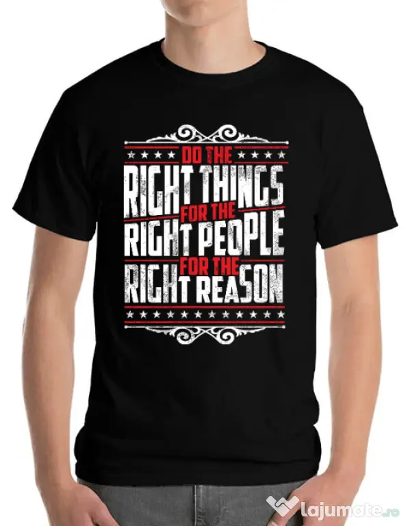 Tricou ADLER barbat Do the right things Negru