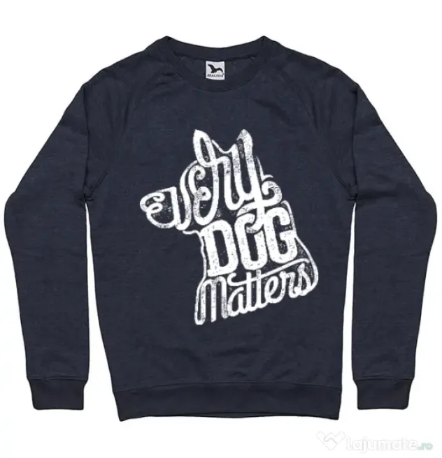 Bluza ADLER barbat Every dog matters 2 Denim inchis