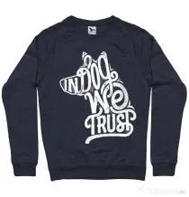 Bluza ADLER barbat In dog we trust Denim inchis