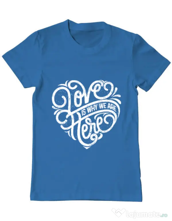 Tricou ADLER barbat Love Albastru azuriu