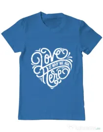 Tricou ADLER barbat Love Albastru azuriu