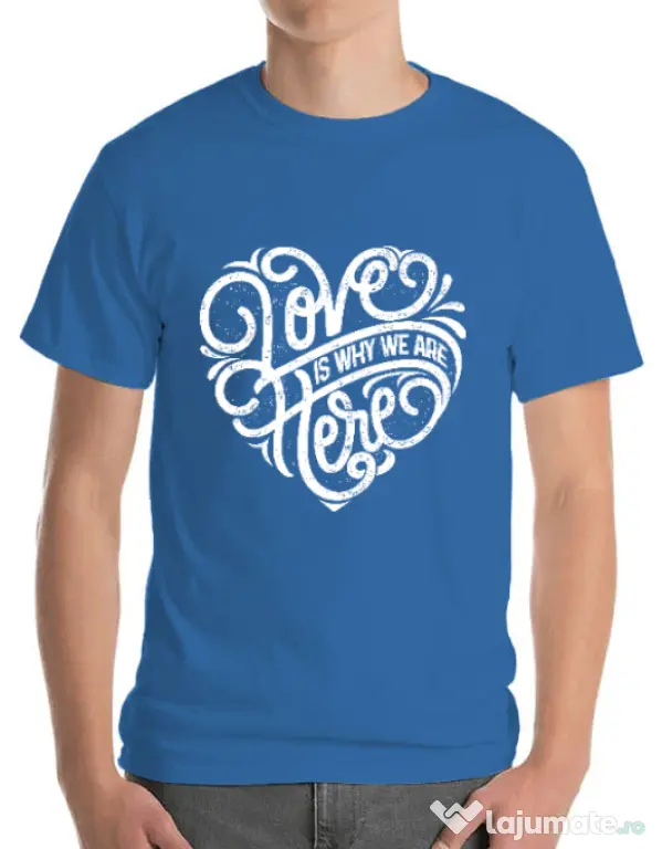 Tricou ADLER barbat Love Albastru azuriu