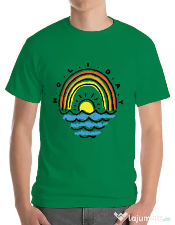 Tricou ADLER barbat Holiday Verde mediu