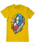 Tricou ADLER barbat Rest in chill Galben