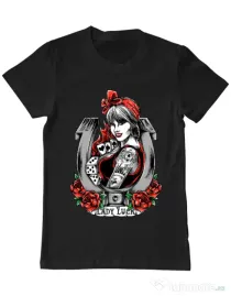 Tricou ADLER barbat Lady luck Negru