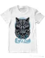 Tricou ADLER barbat Wolf of death Alb