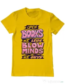 Tricou ADLER barbat Open books Galben