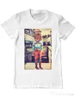 Tricou ADLER barbat Tiger head Alb