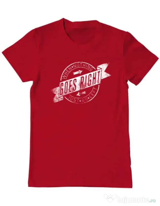 Tricou ADLER barbat When nothing goes right Rosu