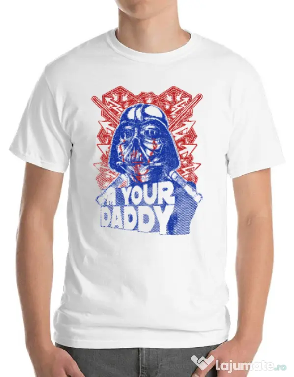 Tricou ADLER barbat Your daddy Alb