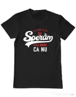 Tricou ADLER barbat Sa speram ca nu Negru