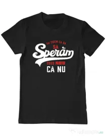 Tricou ADLER barbat Sa speram ca nu Negru